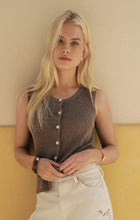 Load image into Gallery viewer, Syd Linen Knit Tank Vest- Pebble Coast
