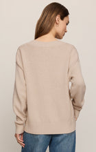 Load image into Gallery viewer, Cloud Spun V-neck Sweater- Frosted Pearl
