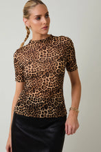 Load image into Gallery viewer, Wild Mock Neck Half Sleeve Mesh Top
