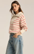 Load image into Gallery viewer, Villa Half Zip Stripe Sweater
