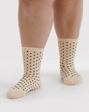 Load image into Gallery viewer, Baggu Micro Cream and Black Polka Dot Crew Sock (Copy) (Copy)
