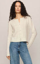 Load image into Gallery viewer, Medina Pointelle Cardigan - Cloud
