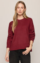 Load image into Gallery viewer, Cloud Spun Shaped Crew Sweater - Red Dahlia
