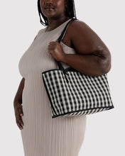 Load image into Gallery viewer, Medium Nylon Reversible Tote- Black Mix
