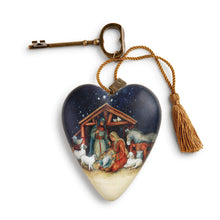 Load image into Gallery viewer, O Holy Night Nativity Art Heart Christmas Sculpture
