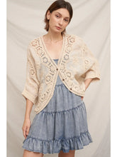 Load image into Gallery viewer, Batwing Crochet Detail Cardigan
