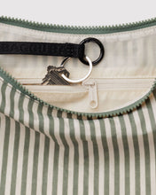 Load image into Gallery viewer, Medium Nylon Crescent Bag- Sage Stripe
