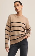 Load image into Gallery viewer, Boyfriend Striped Sweater - Biscuit
