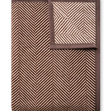 Load image into Gallery viewer, Harborview Herringbone Chocolate Blanket

