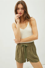 Load image into Gallery viewer, Tencel Shorts with Drawstring- Olive
