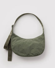 Load image into Gallery viewer, Medium Nylon Crescent Bag- Caper

