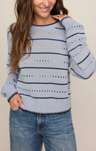 Load image into Gallery viewer, Darby Stripe Sweater- Skyline
