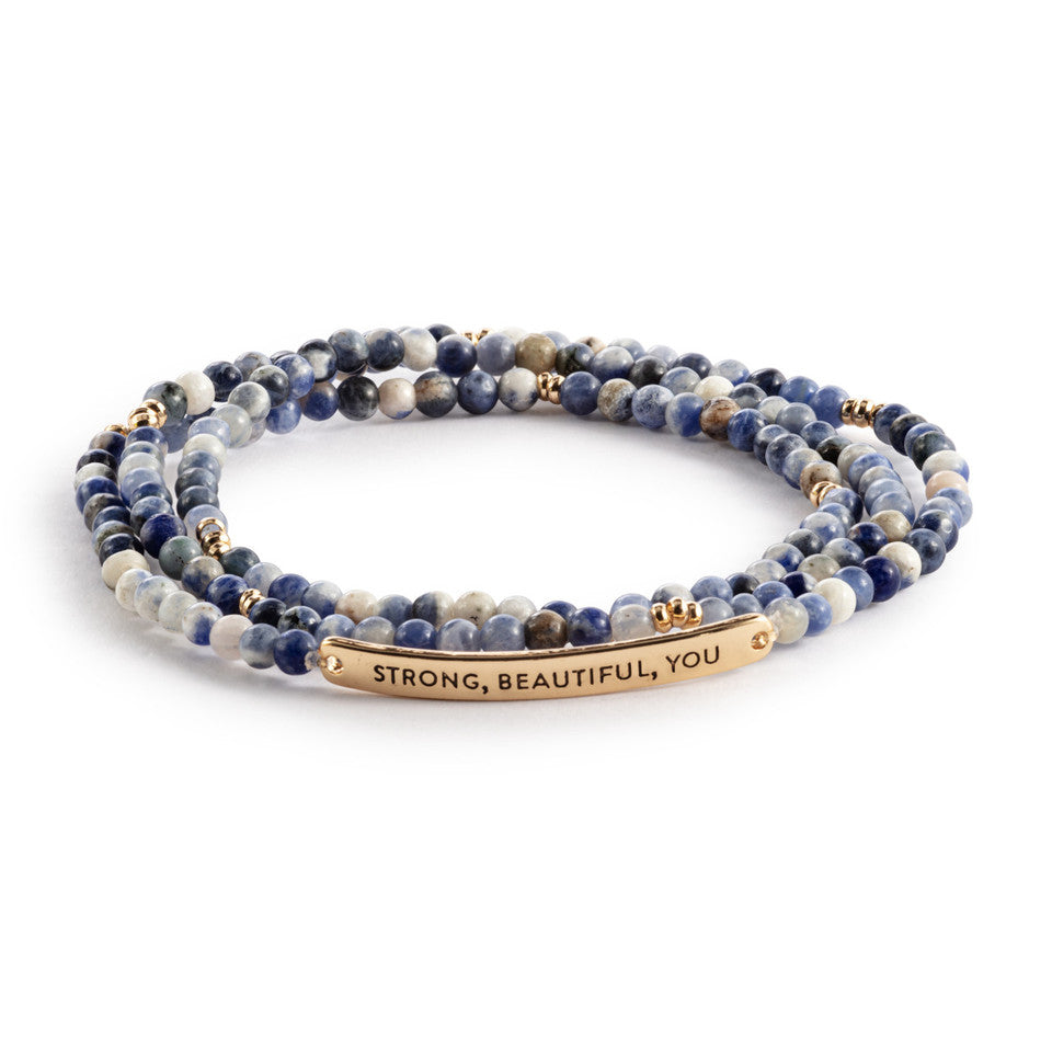 Strong Beautiful You - Necklace or Bracelet - Blue Mix