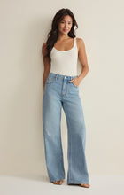 Load image into Gallery viewer, Remi High Rise Bowed Wide Denim - Cove

