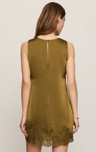 Load image into Gallery viewer, Meadow Muse Lace Mini Dress- Golden Sage
