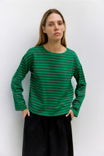 Load image into Gallery viewer, Moore Striped Long Sleeve Green + Brown
