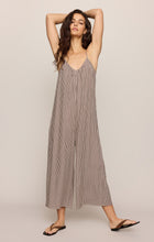 Load image into Gallery viewer, Flared Gingham Jumpsuit Chocolate Cherry
