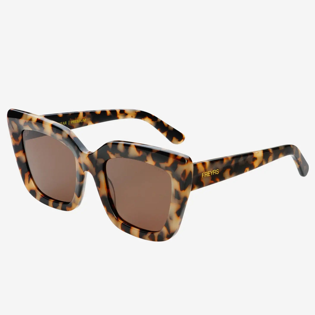 Portofino Acetate Oversized Cat Eye Sunglasses - Milky Tortoise