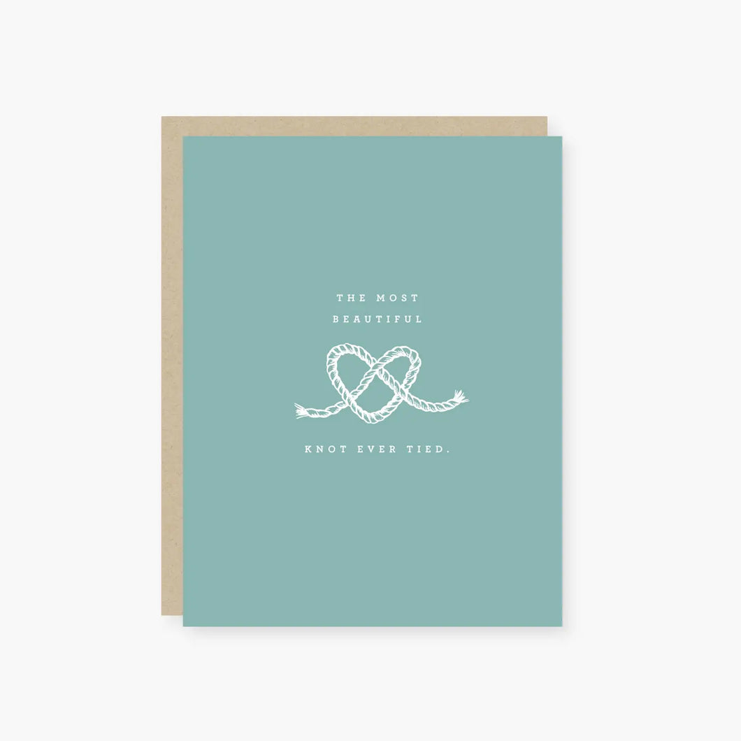 Most Beautiful Knot Wedding Card
