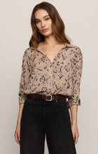 Load image into Gallery viewer, Golden Haven Snake Button Up- Frosted Pearl

