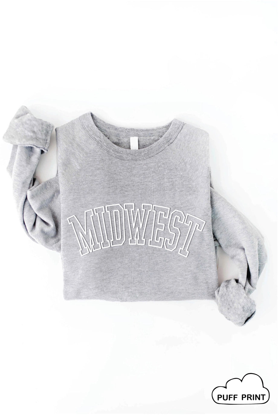 Midwest PUFF Graphic Sweatshirt - Athletic Heather