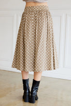 Load image into Gallery viewer, Almond Polka Dot Circle Skirt
