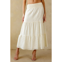 Load image into Gallery viewer, Cream Textured Layered Skirt
