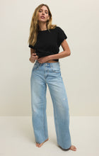 Load image into Gallery viewer, Remi High Rise Bowed Wide Denim - Cove
