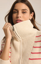 Load image into Gallery viewer, Villa Half Zip Stripe Sweater
