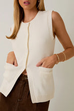 Load image into Gallery viewer, Button Down Vest- White
