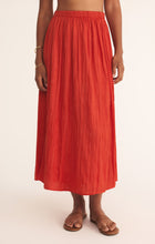 Load image into Gallery viewer, Nicoline Crinkle Midi Skirt Cabana Red
