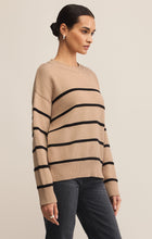 Load image into Gallery viewer, Boyfriend Striped Sweater - Biscuit
