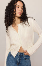 Load image into Gallery viewer, Medina Pointelle Cardigan - Cloud

