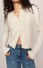Load image into Gallery viewer, Medina Pointelle Cardigan - Cloud
