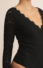 Load image into Gallery viewer, Nightfall Lace Bodysuit Black

