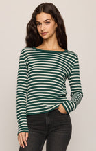 Load image into Gallery viewer, Arlet Stripe Thermal Top Velvet Green
