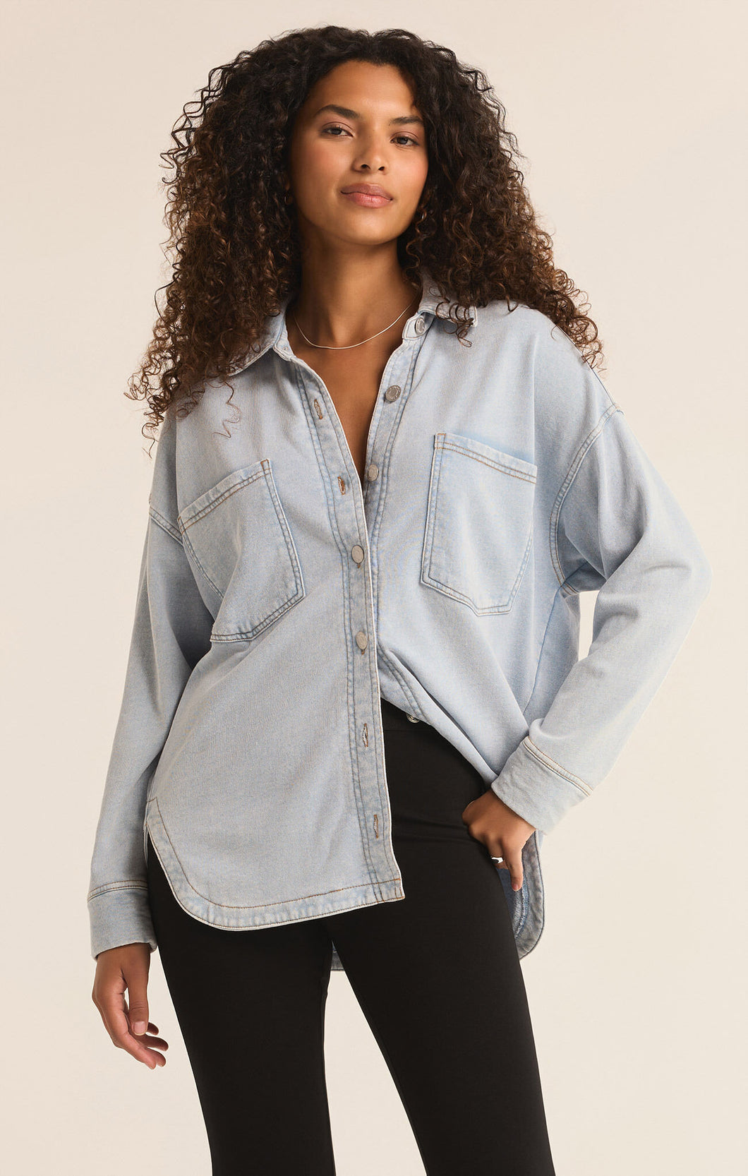 All Day Knit Denim Jacket - Washed Indigo