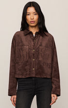 Load image into Gallery viewer, All Day Cropped Suede Jacket - Dark Chocolate
