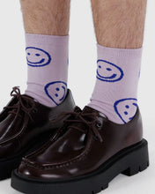 Load image into Gallery viewer, Baggu Crew Sock- Dusty Pink Happy
