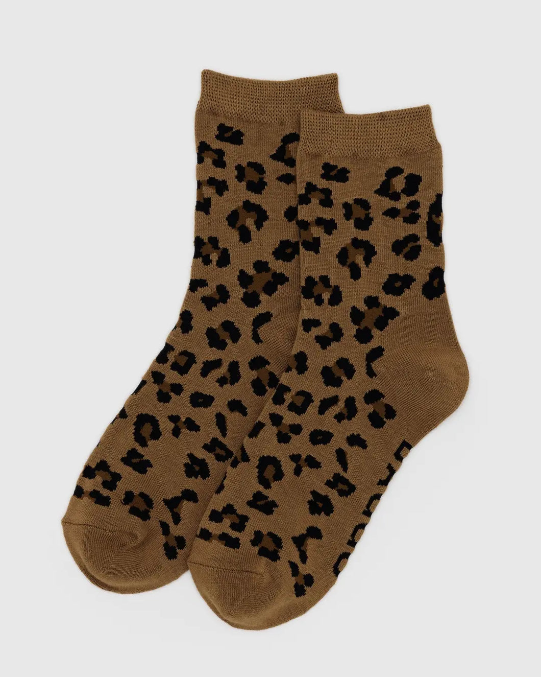 Baggu Crew Sock- Dark Leopard
