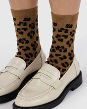 Load image into Gallery viewer, Baggu Crew Sock- Dark Leopard
