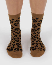 Load image into Gallery viewer, Baggu Crew Sock- Dark Leopard
