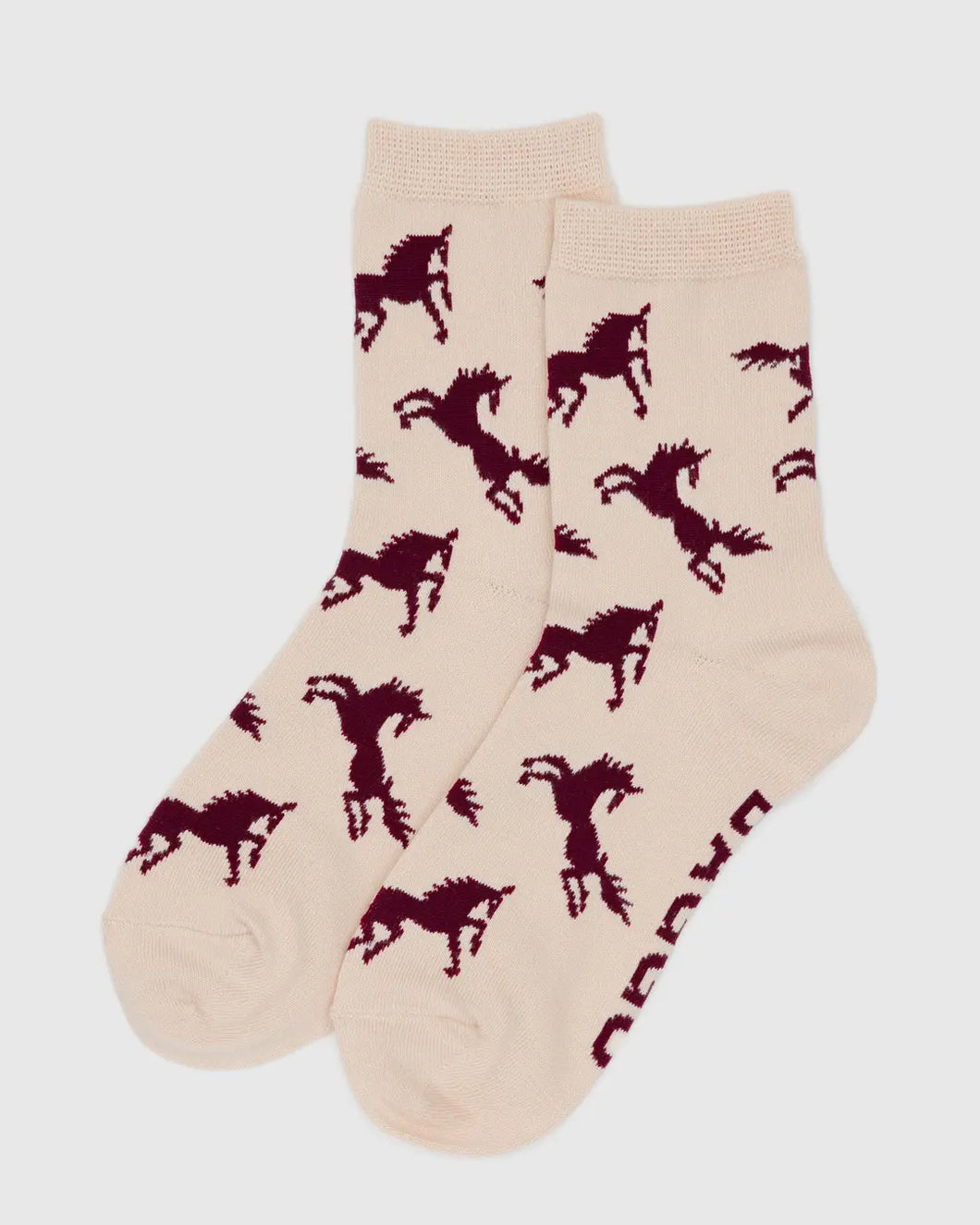 Baggu Crew Socks- Horses