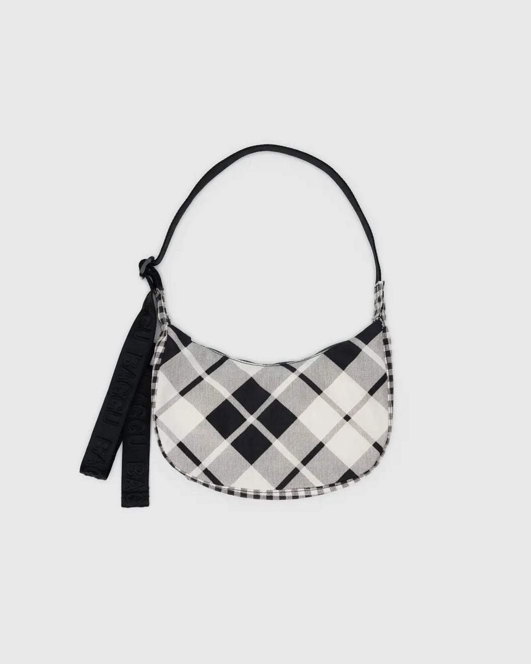 Baggu Small Nylon Crescent Bag- Mixed Plaid