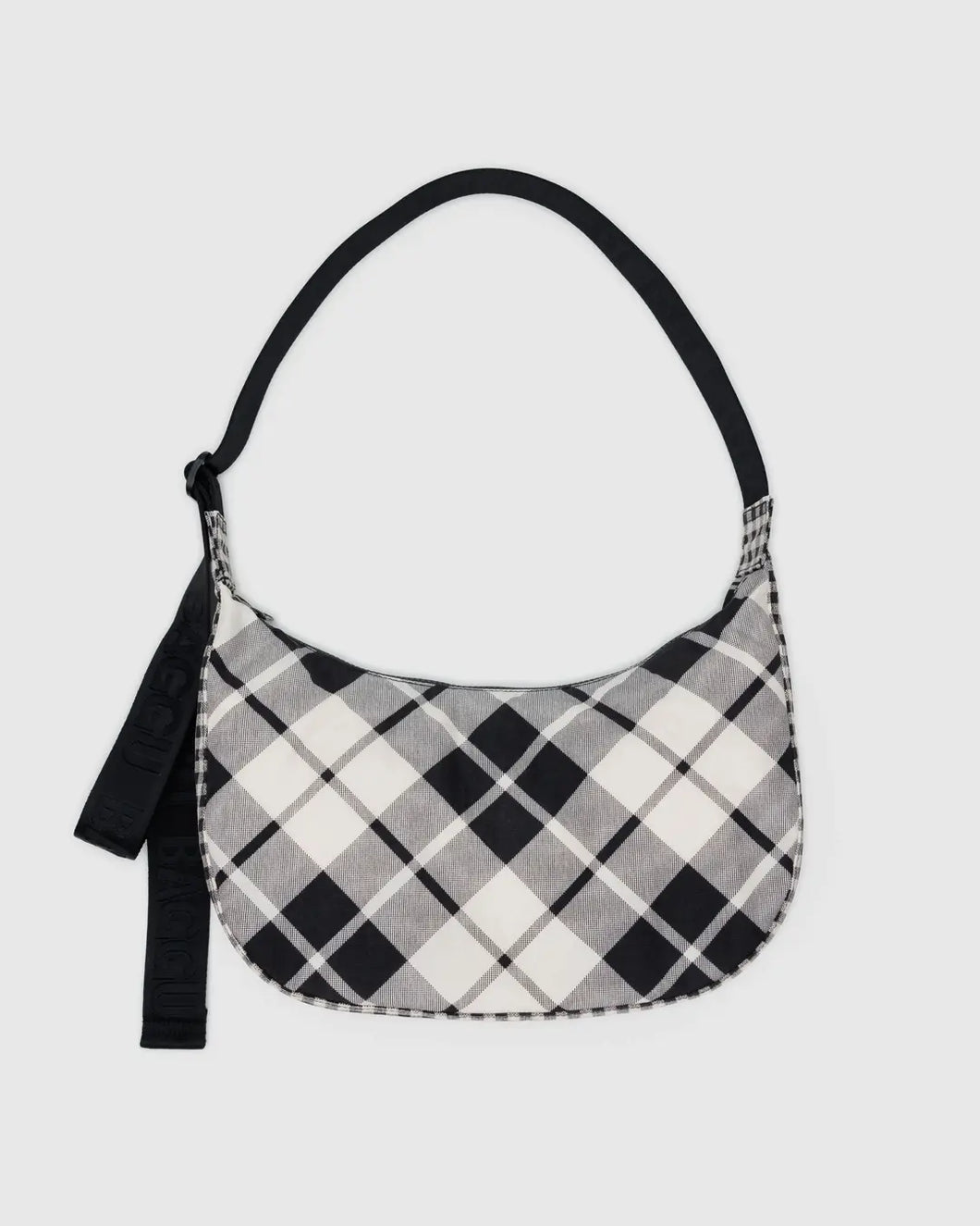 Baggu Medium Nylon Crescent Bag- Mixed Plaid