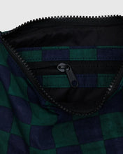 Load image into Gallery viewer, Baggu Small Nylon Crescent Bag- Navy Green Check
