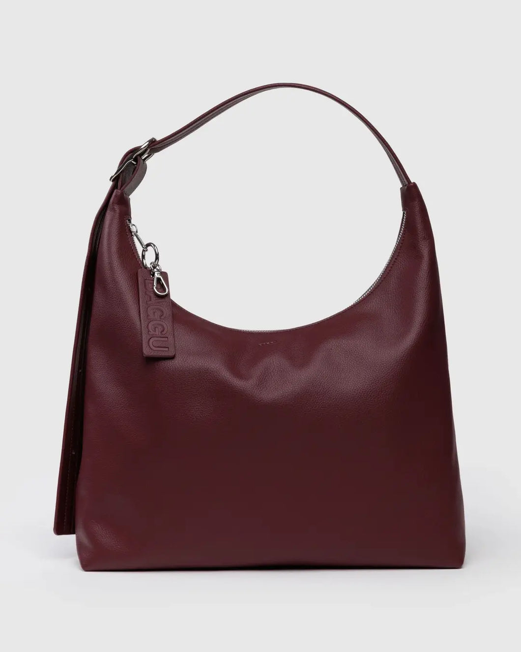 Baggu Recycled Leather Shoulder Bag- Mahogany