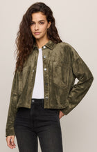Load image into Gallery viewer, All Day Cropped Suede Jacket - Monstera
