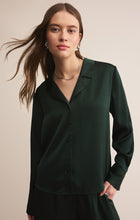 Load image into Gallery viewer, Ana Satin Top - Garland Green
