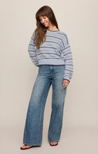Load image into Gallery viewer, Darby Stripe Sweater- Skyline
